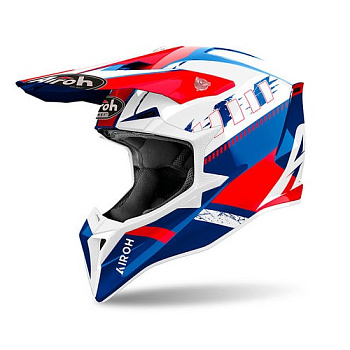 Шлем Airoh WRAAP FEEL Blue/Red Glossy