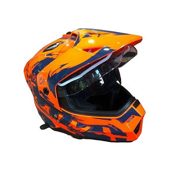 Шлем детский кроссовый AiM JK802Y Orange/Blue