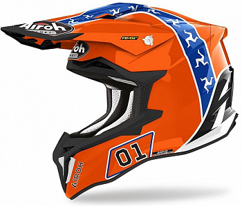 Шлем кросс AIROH STRYCKER HAZZARD Glossy